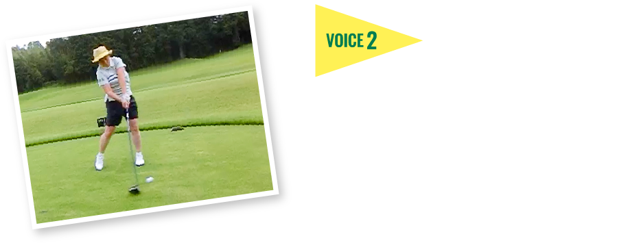 My driver hits much farther! M. O., 48, Female